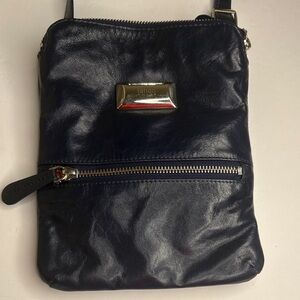 Latico Midnight Blue Leather Crossbody Bag